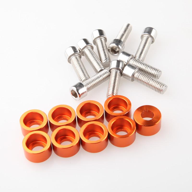 9PCS BILLET ALUMINUM M8x1.25 CUP WASHER KIT FOR HONDA/ACURA HEADER BOLTS