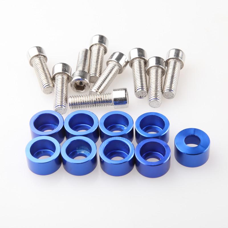 9PCS BILLET ALUMINUM M8x1.25 CUP WASHER KIT FOR HONDA/ACURA HEADER BOLTS