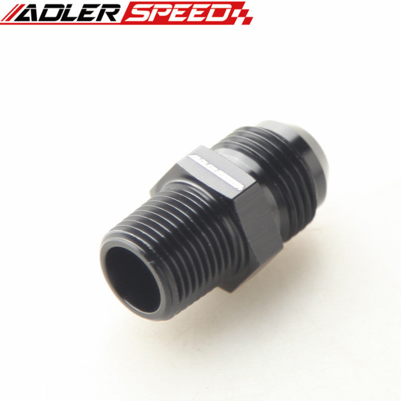 AN8 -8AN 8AN To 3/8'' NPT Straight Adapter Pipe Fuel Oil Air Fitting Black