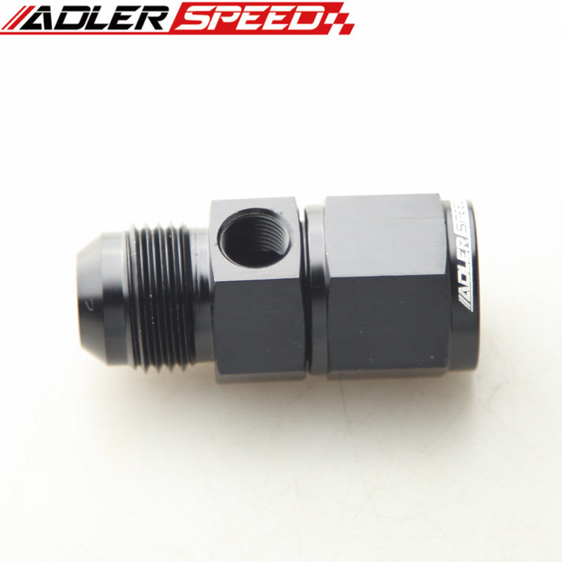 Aluminum 8 AN to 1/8 NPT Pipe Fuel Line Hose Fittings Adapter AN8 Male  Flare to 1/8 NPT Male Thread Black