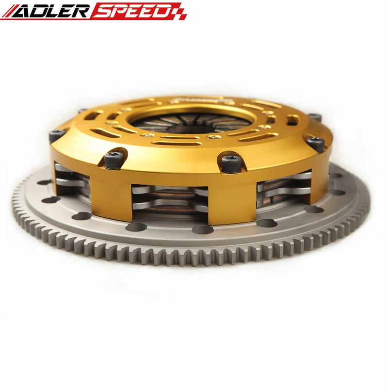 US SHIP! ADLERSPEED CLUTCH TWIN DISC KIT FOR ECLIPSE TALON TSi LASER RS 4G63 AWD 6 BOLT