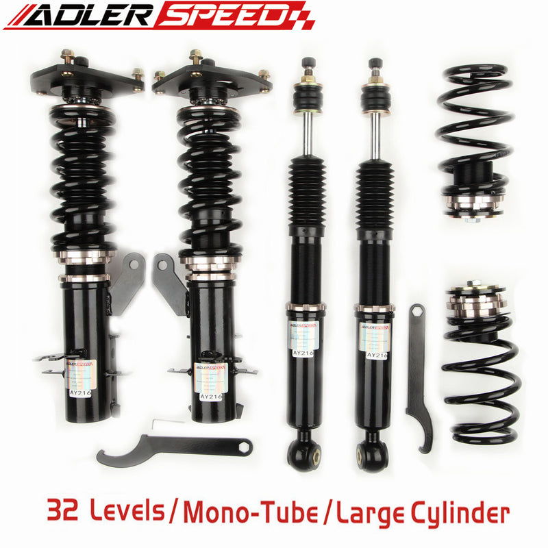 ADLERSPEED 32 Level Mono Tube Coilover Shock Lowering Kit for Nissan Versa 07-11