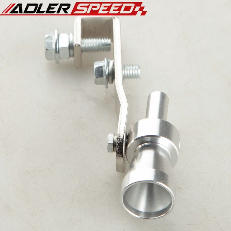 Universal Silver Turbo Sound Exhaust Muffler Pipe Whistle/Fake Blow-Of
